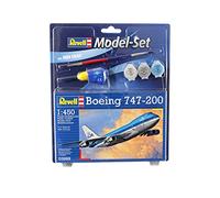 REVELL 63999 MODEL SET BOEING 747-200 MODEL SET WITH BASIC ACCESSORIES 1/450