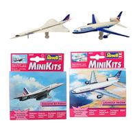 Revell MiniKits Model Plane Buildable Sets Pre Painted - Made in 2000 - Concorde Air France & Lockheed Tristar - Set 3 - Twin Pack