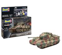 Revell Model Set 63249 Tiger II Ausf. B Tank 1:35 Scale Unbuilt/Unpainted Plastic Model Kit with Accessories