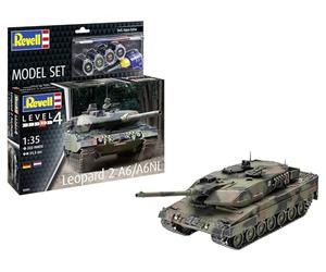 Revell Model Set 63281 Leopard 2 A6/A6NL Tank 1:35 Scale Unbuilt/Unpainted Plastic Model Kit with Accessories