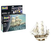 Revell Model Set 65458 Model Set HMS Beagle 1:96 Scale Unbuilt/Unpainted Plastic Model Kit with Accessories
