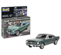 Revell Model Set 67065 1965 Ford Mustang 2+2 Fastback 1:24 Scale Unbuilt/Unpainted Plastic Model Kit with Accessories