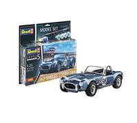 Revell Model Set 67669 62 Shelby Cobra 289 1:25 Scale Unbuilt/Unpainted Plastic Model Kit with Contacta Professional Glue, Paintbrush & Selected Aqua Color Paints