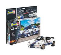 Revell Model Set 67685 Porsche 934 RSR "Martini" 1:24 Scale Unbuilt/Unpainted Plastic Model Kit with Contacta Professional Glue, Paintbrush & Selected Aqua Color Paints