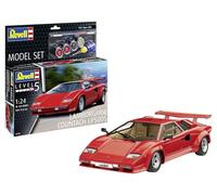 Revell Model Set 67730 Lamborghini Countach LP500S 1:24 Scale Unbuilt/Unpainted Plastic Model Kit With Accessories
