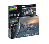 Revell 63791 Model Set Arado Ar 240 1:72 Scale Unbuilt/Unpainted Plastic Model Kit with Accessories