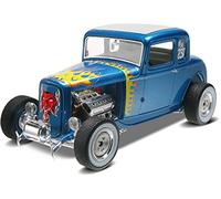 Revell Monogram RVM4228 32 Ford 5 Window Coupe, Multi Colour | 1:25 scale model car kit, '32 Ford 5 Window Coupe 2N1, 191 parts, skill level 5, plastic model kit for builders ages 13+
