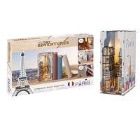 Revell Paris: Tiny Adventures Paris Book Nook - Magical Miniature World for Your Bookshelf, 168 Laser-Cut Wooden Parts with fine details Atmospheric LED Ambient Lighting