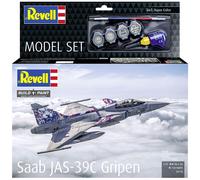 Revell 63776 Model Set Saab JAS-39C Gripen 1:72 Scale Unbuilt/Unpainted Plastic Model Kit with Accessories