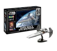Revell 05638 Gift Set Darth Maul's Sith Infiltrator: EP1 25th 1:120 Scale Unbuilt/Unpainted Plastic Model Kit with Accessories