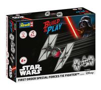 Revell 06565 Build & Play: Star Wars First Order Special Forces TIE Fighter - With Authentic Lights & Sounds - 1:51 Scale Unbuilt Pre-coloured Click-Together Toy - 18 Parts - From 6 Years+