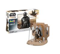 Revell 06784 Star Wars: The Mandalorian Din Djarin™ - The Bounty Hunter 1:9 Scale Unbuilt/Unpainted Plastic Model Kit with Diorama Base