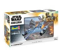 Revell 06787 Star Wars: The Mandalorian N1 Starfighter (Din Djarin) 1:24 Scale Unbuilt/Unpainted Plastic Model Kit with Seated 'Mando' Figure