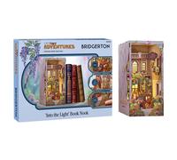 Revell Tiny Adventures Tiny Adventures - Bridgerton Into the Light Book Nook - With LED Lighting, 3D Miniature DIY Wooden Craft