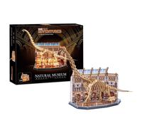 Revell Tiny Adventures Tiny Adventures - Natural Museum Brachiosaurus - With LED Lighting, 3D Miniature DIY Wooden Craft