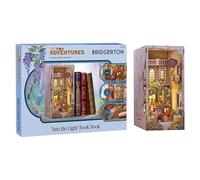 Revell Tiny Adventures Tiny Adventures - Bridgerton Into the Light Book Nook - With LED Lighting, 3D Miniature DIY Wooden Craft