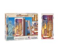Revell Tiny Adventures Tiny Adventures - New York Book Nook - With LED Lighting, 3D Miniature DIY Wooden Craft