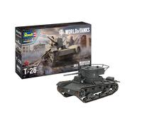 Revell World of Tanks T-26 Tank Plastic Model kit 1:35 Scale, Unpainted
