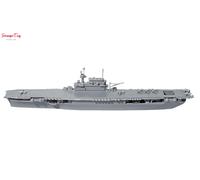 Revell Model Set 65824 USS Enterprise CV-6 1:1200 Scale Unbuilt/Unpainted Plastic Model Kit with Contacta Professional Glue, Paintbrush & Selected Aqua Color Paints