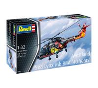 Revell 03806 Westland Sea Lynx MK.88 (40 Years Special Edition) 1:32 Scale Unbuilt/Unpainted Plastic Model Kit, Molded Color