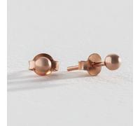 Revere 18ct Rose Gold Plated Ball Stud Earrings