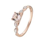 Revere 9ct Rose Gold 0.05ct Diamond Engagement Ring - Q