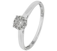 Revere 9ct White Gold 0.15ct Diamond Engagement Ring - V