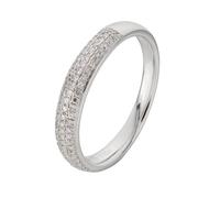 Revere 9ct White Gold 0.20ct Diamond Wedding Band Ring - M