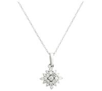 Revere 9ct White Gold 0.25ct Diamond Pendant Necklace