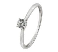 Revere 9ct White Gold Cubic Zirconia Engagement Ring - J