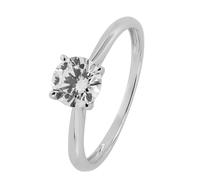 Revere 9ct White Gold Cubic Zirconia Engagement Ring - R
