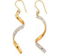 Revere 9ct Yellow Gold Crystal Twist Drop Earrings