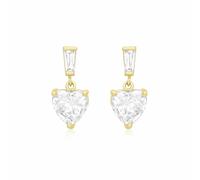 Revere 9ct Yellow Gold Heart Drop Earrings