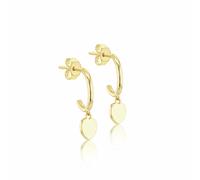 Revere 9ct Yellow Gold Heart Drop Stud Earrings
