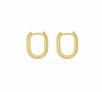Revere 9ct Yellow Gold Rectangular Hoop Creole Earrings
