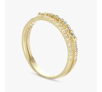 Revere Gold Plated Sterling Silver Double Band Ring - Large