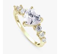 Revere Gold Plated Sterling Silver Heart Fashion Ring-Medium