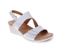 Revere Grenada Women's Adjustable Sandals - Stylish and Orthotic-Friendly with Generous Forefoot Fit and Bonus Strap Extenders for Custom Comfort, Coconut, 2 UK