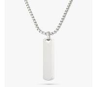 Revere Mens Stainless Steel Slim Rectangular Dog Tag Pendant