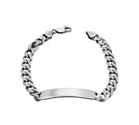 Revere Men's Sterling Silver Personalised Oxidised Bracelet