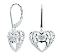 Revere Sterling Silver 0.04ct Diamond Drop Earrings - April