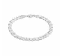 Revere Sterling Silver Diamond Cut Stardust Curb Bracelet
