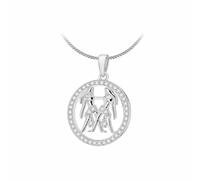 Revere Sterling Silver Gemini Zodiac Pendant Necklace