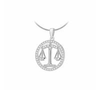 Revere Sterling Silver Libra Zodiac Pendant Necklace