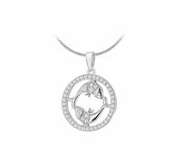 Revere Sterling Silver Pisces Zodiac Pendant Necklace