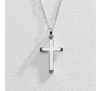 Revere Sterling Silver Plain Cross Pendant Necklace