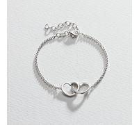 Revere Sterling Silver Two Hearts Hug Bracelet