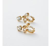 Revere Yellow Gold Plated 925 Sterling Silver Crystal Drop Earrings