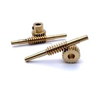 Reverse 0.5M 1:20/30/40/50/60 Copper Shaft Worm Turbine 4/5/6MM DIY Electronic Starter Gear With Large Reduction Ratio Backup( 1 Ratio 60)