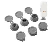 Reverse bottle cap set - flipping adapter lids kit, 6 -piece 3 sizes connectors|Get every last drop -out liquid soap conditioner, universal threaded bottle topper for thick cream gels